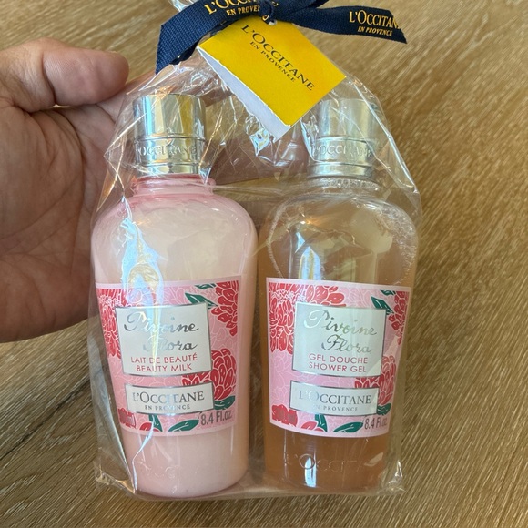 L'Occitane's Pivoine Flora Collection Pack 2 Beauty Milk & Shower Gel 8.4 FI.oz.